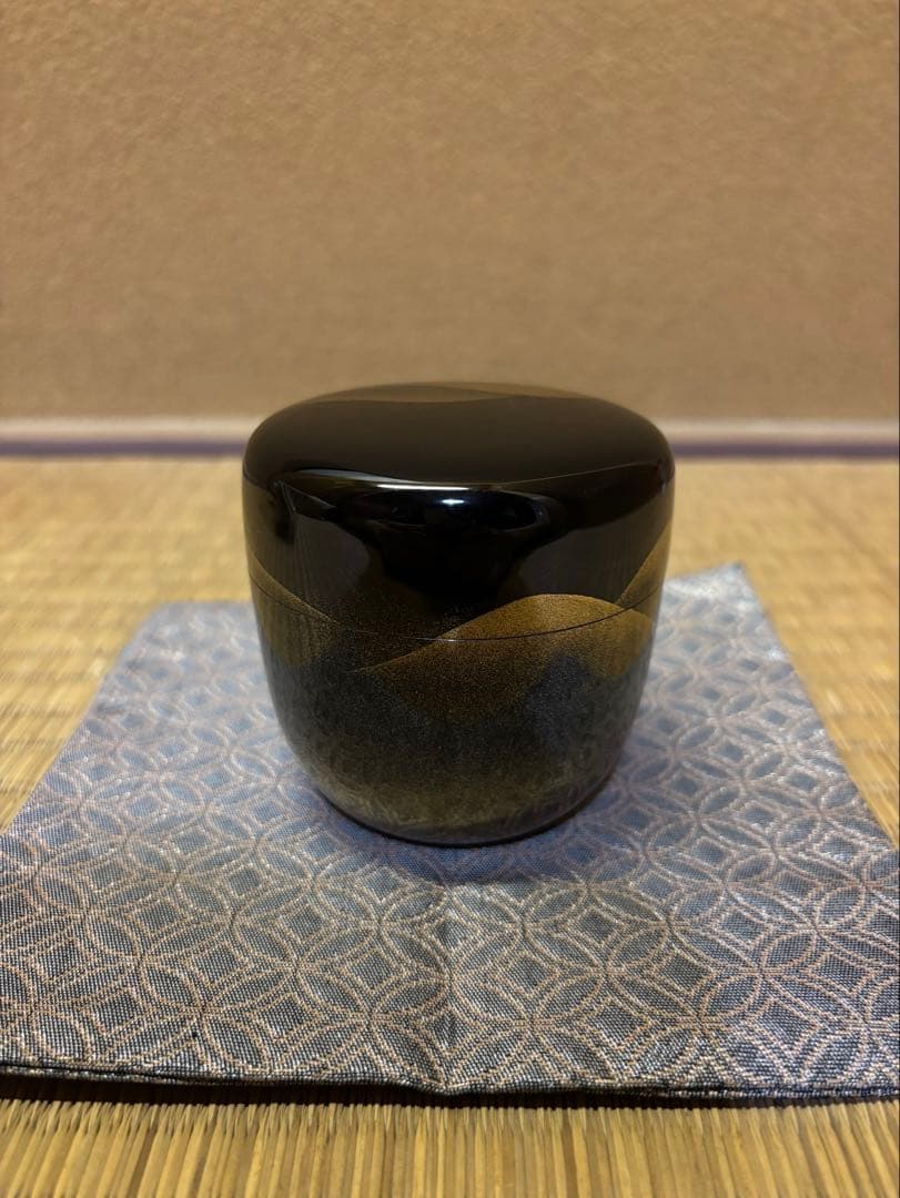 鵬雲斎　箱書　遠山大棗　新井宗賀　加賀蒔絵　蒔絵　棗　茶器　茶道具