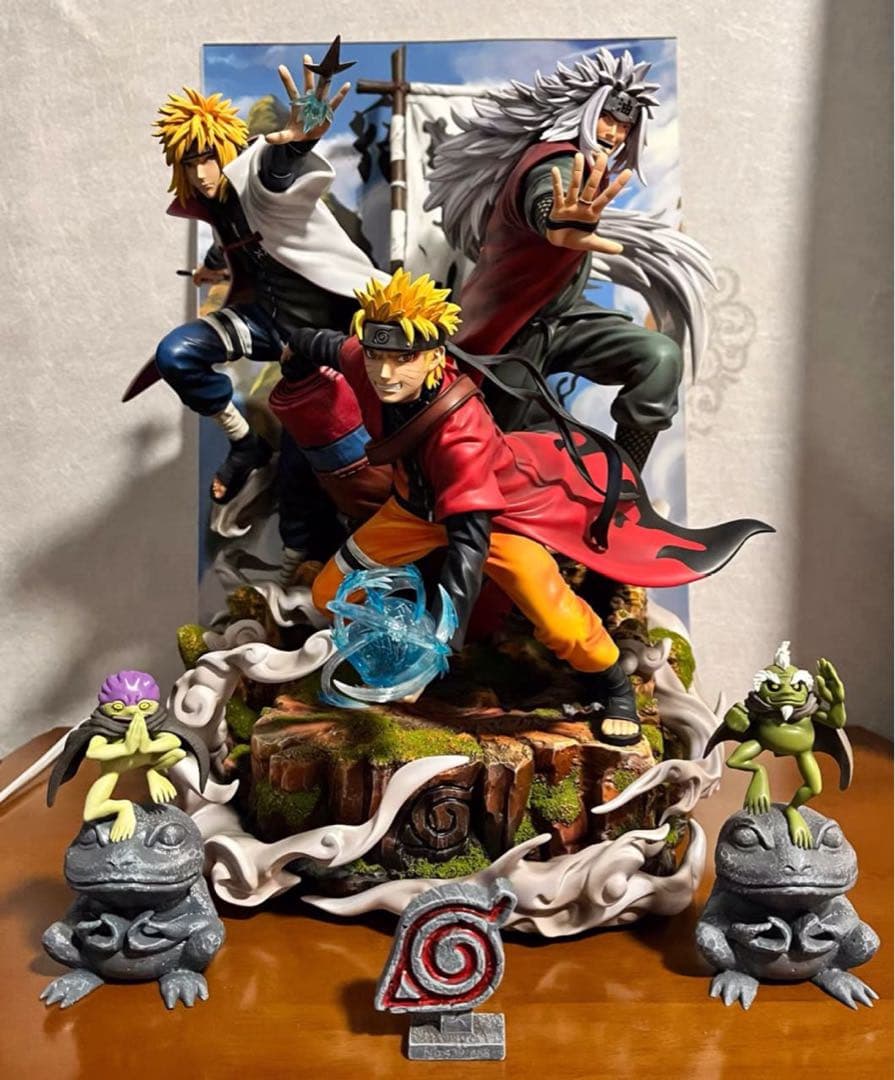 NARUTO ナル 波風 ミナト うずまきナルト自來也ガレージキットスタチュー①