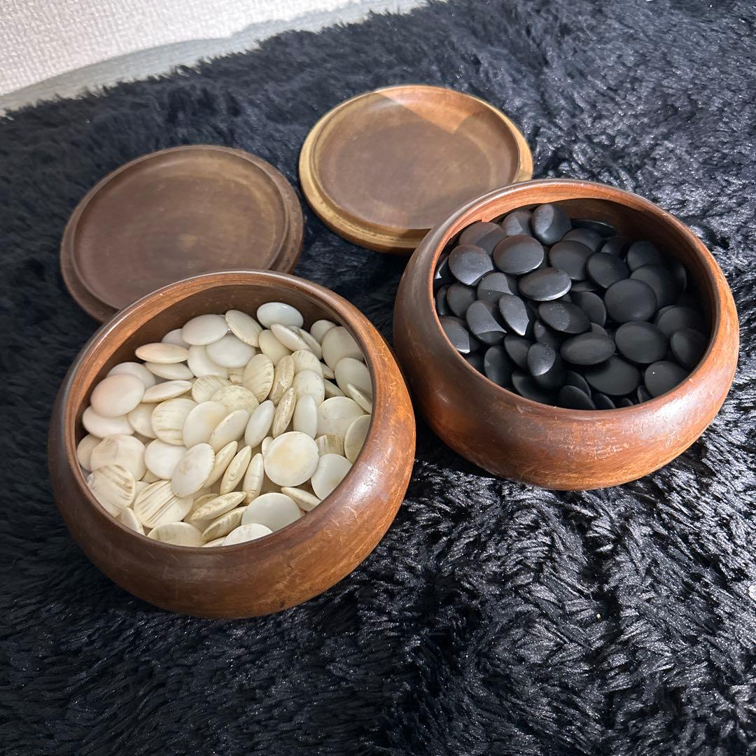 囲碁 碁石 蛤 天然素材 那智黒 厚さ4mm程度