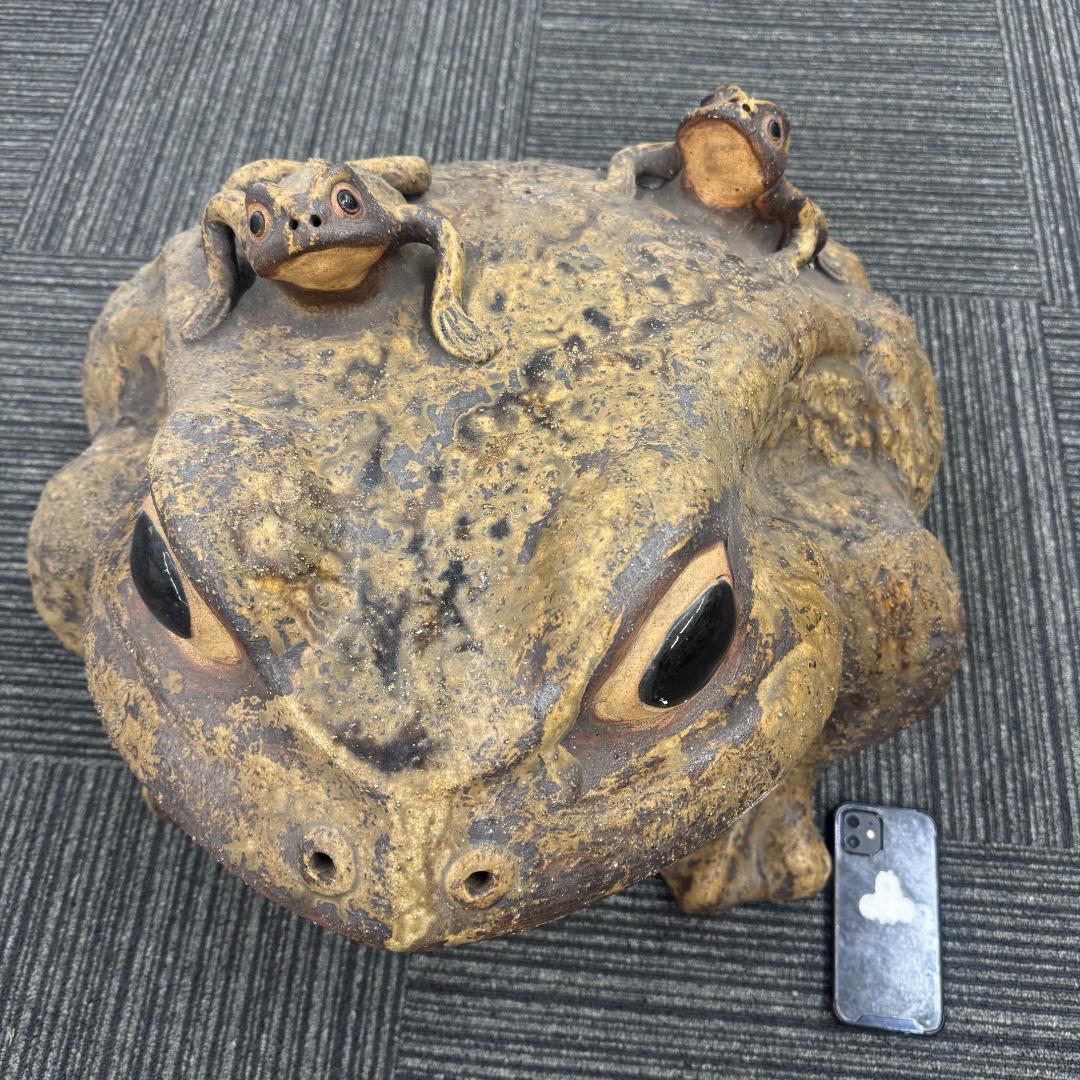 信楽焼 親子蛙 かえる 置物 蛙 カエル 縁起物