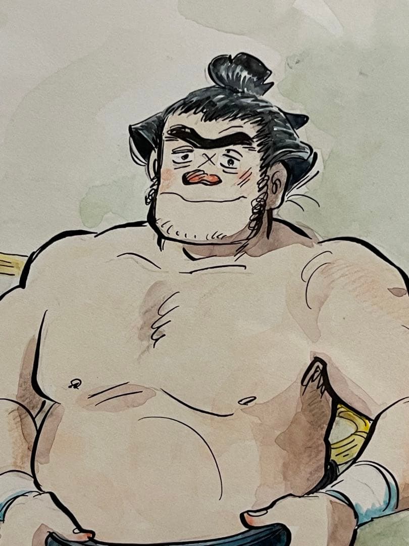 ちばてつや　直筆水彩画　直筆サイン　のたり松太郎　直筆イラスト　あしたのジョー