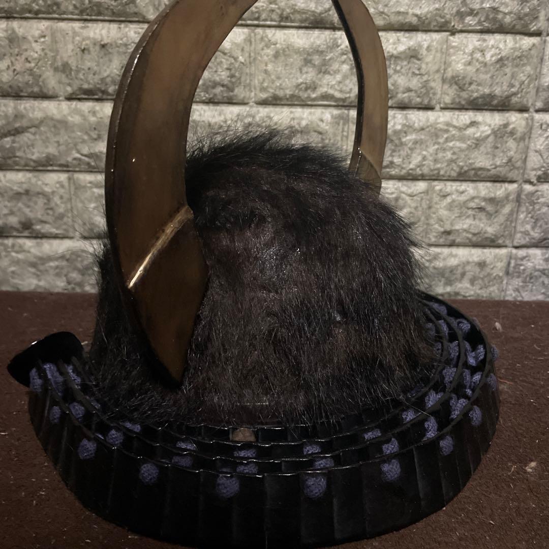 脇立て付総髪形変わり兜　　武具　甲冑　鎧　兜