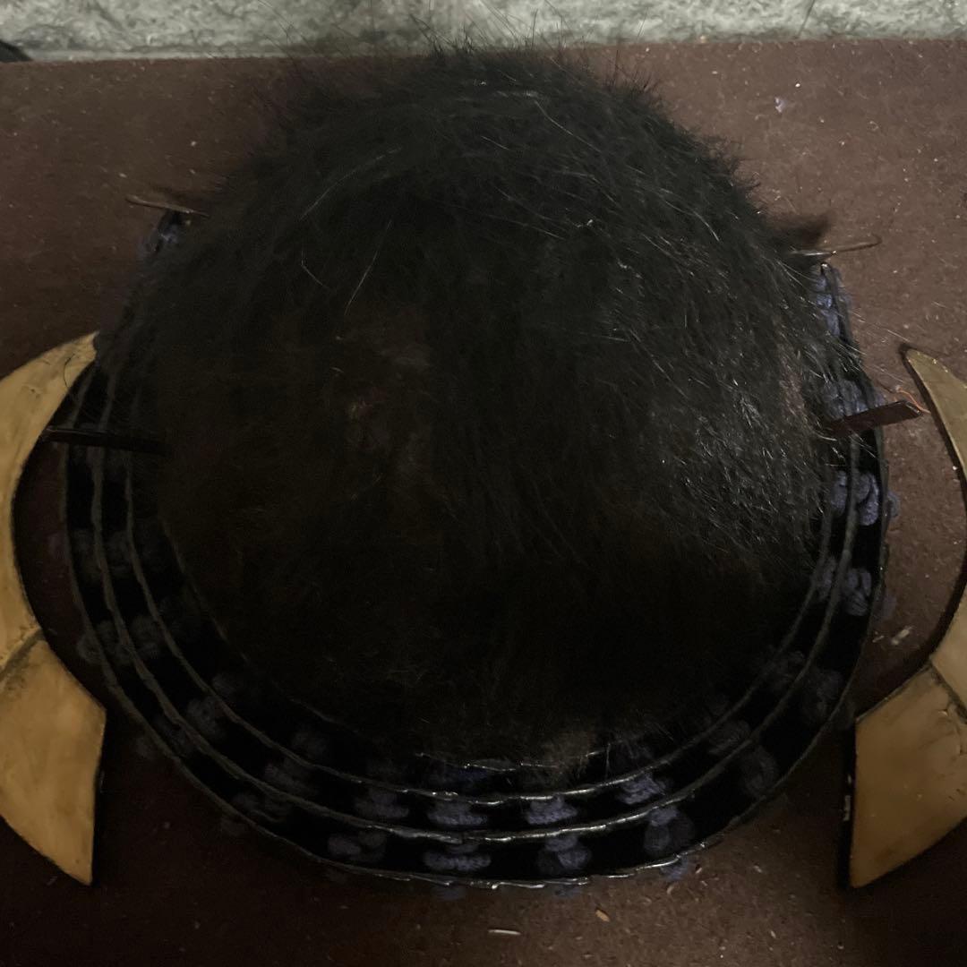 脇立て付総髪形変わり兜　　武具　甲冑　鎧　兜