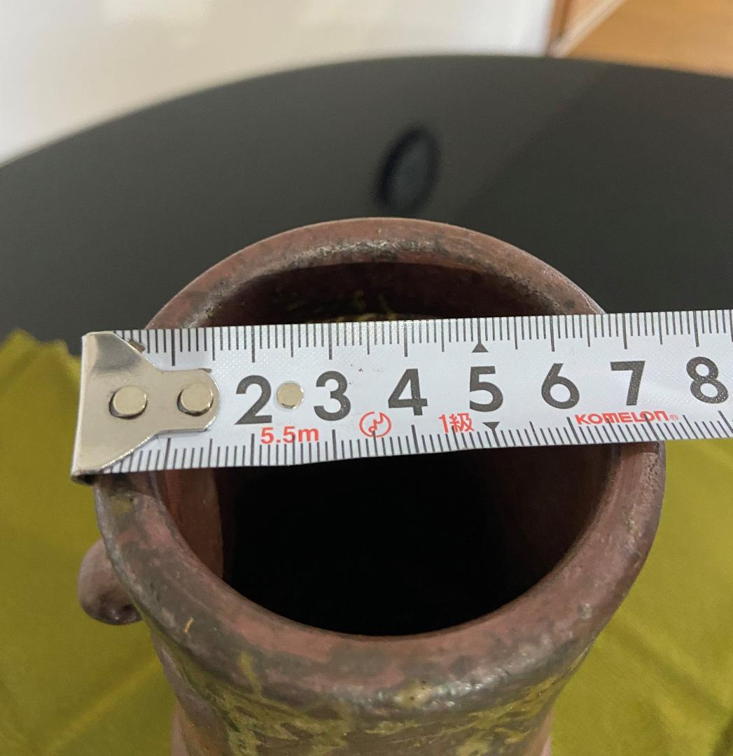 丹波立杭焼無形文化財 ／正元直作 造／ 花入