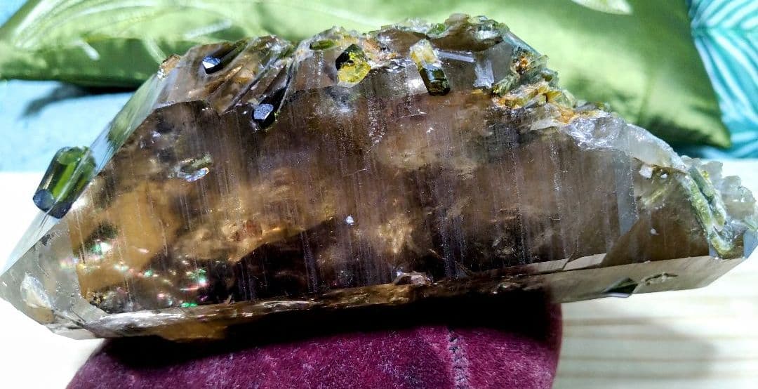 グリーントルマリン入りシトリンポイント