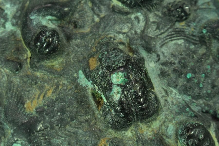 古美術 古鏡 獣紋 銅鏡 φ16cm コレクター蔵品(K-YC539)