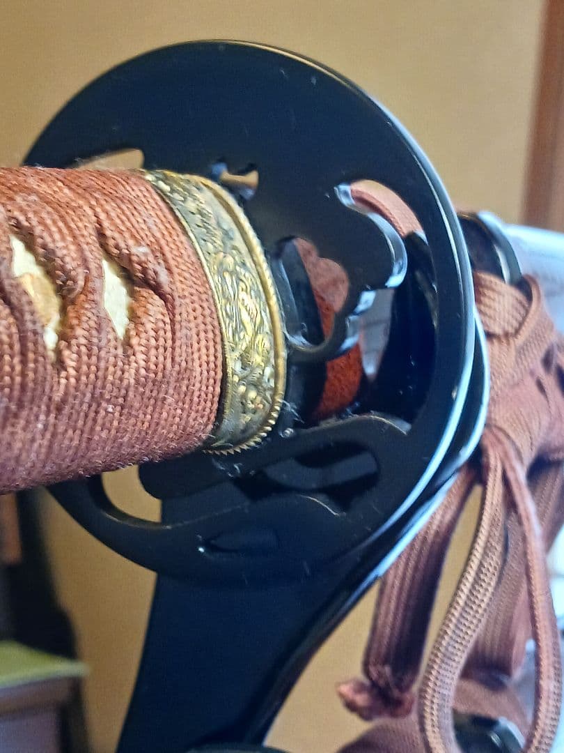 大小居合稽古刀、木製、鮫革(鉄鐔.二重薄刃)、2月末日までの最終値引き