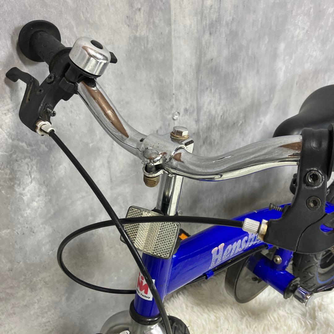 【美品】へんしんバイク 12インチ 青 スタンド＆工具セット付