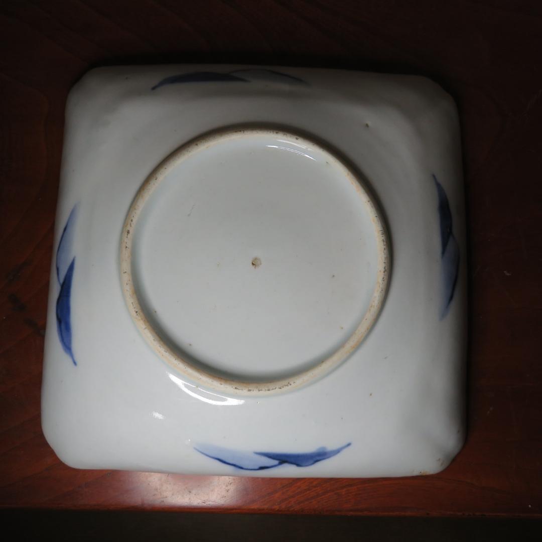 角皿 5枚 山 森 木 鳥 珍品 図柄エラー 箱入り