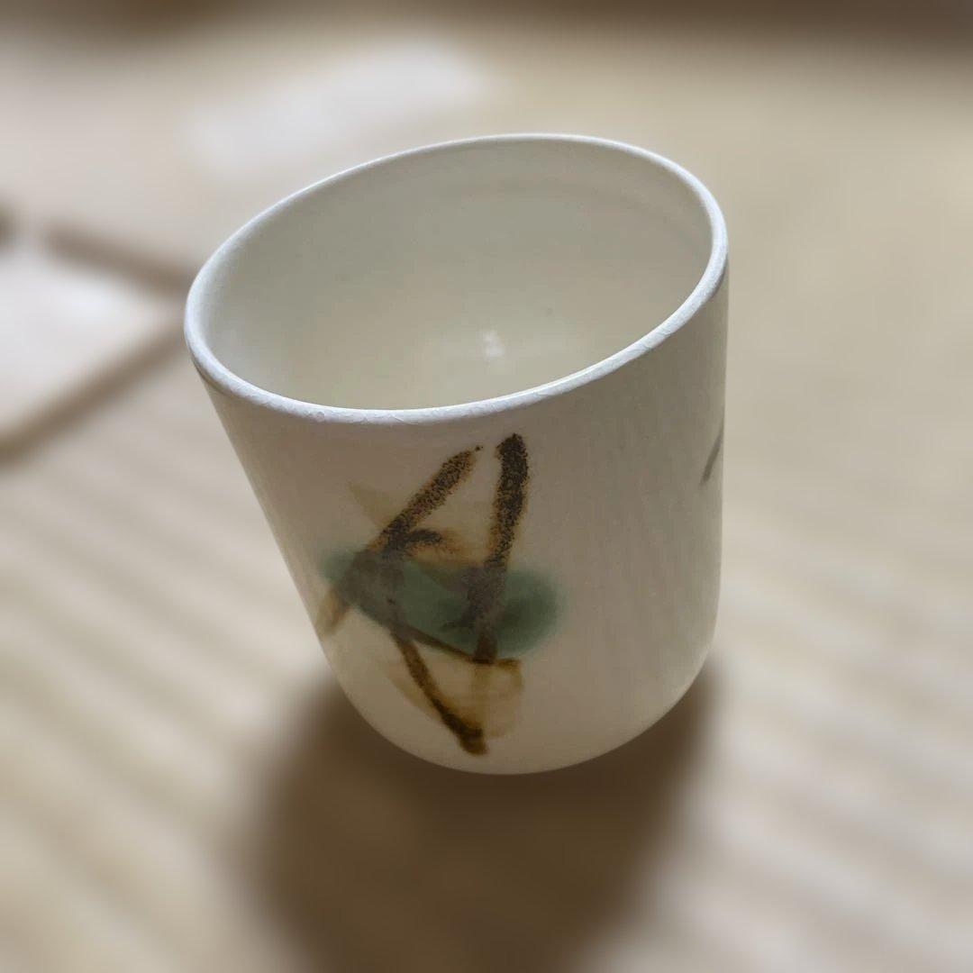 富本憲吉　湯呑み２個　梅竹　人間国宝