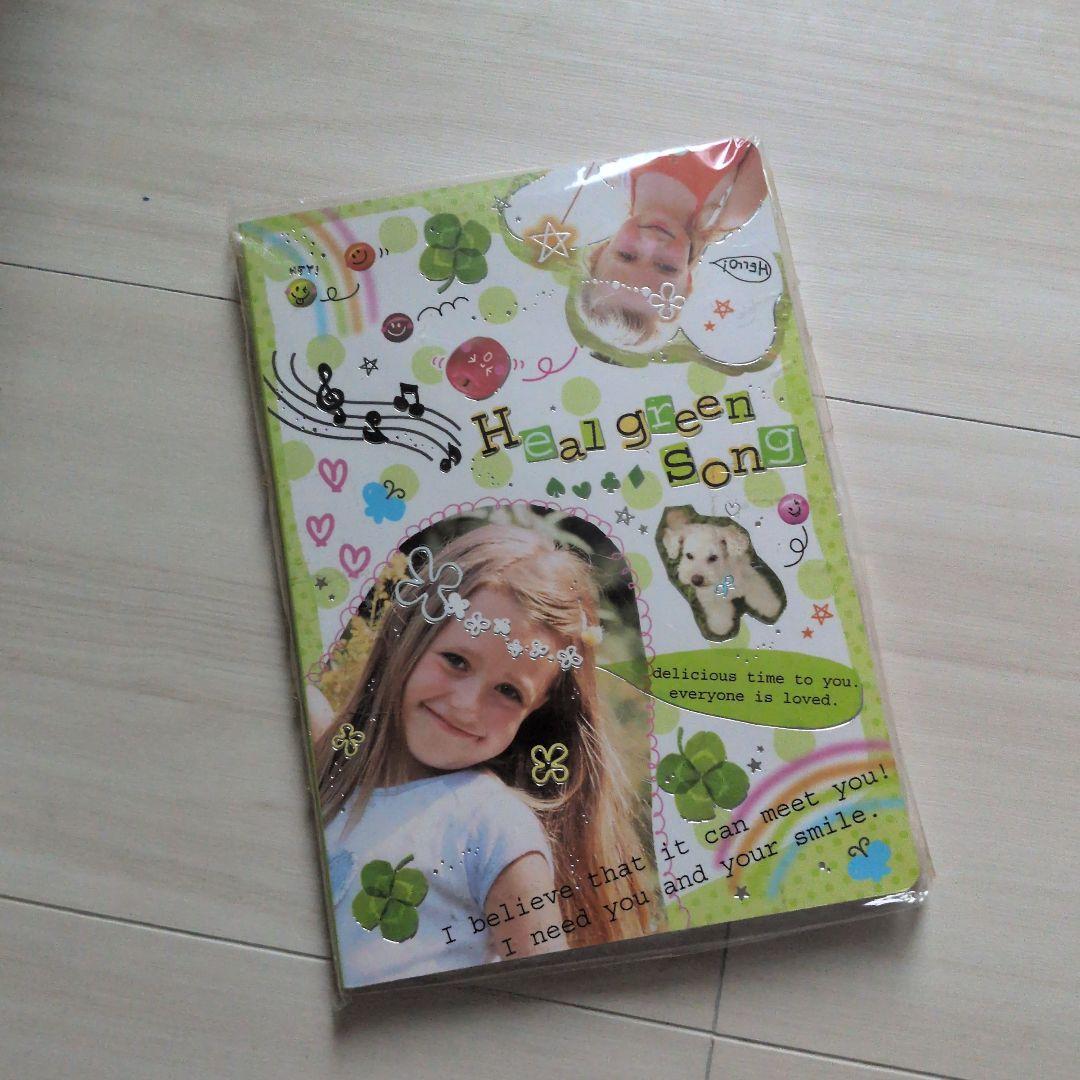 未使用品ブック型メモ帳　平成レトロ　外国人女の子　昔クーリア