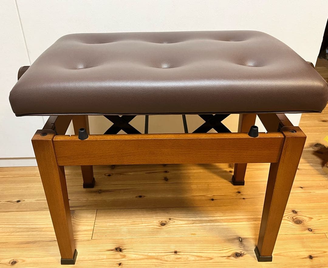 【美品】KAWAI ピアノ椅子 ウォルナット　高さ調整可能
