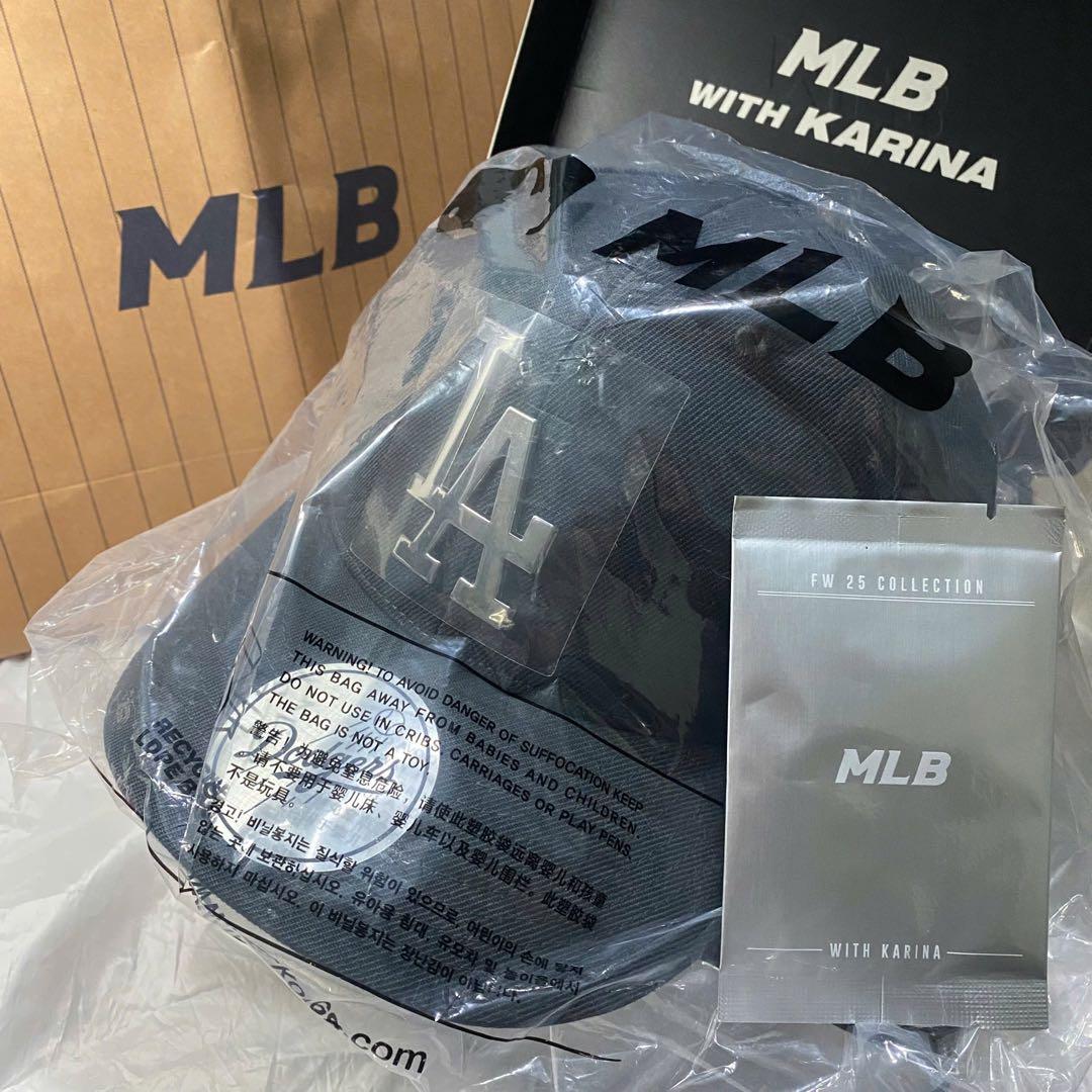 aespa カリナ MLB キャップ 帽子グレー KARINA トレカセット④