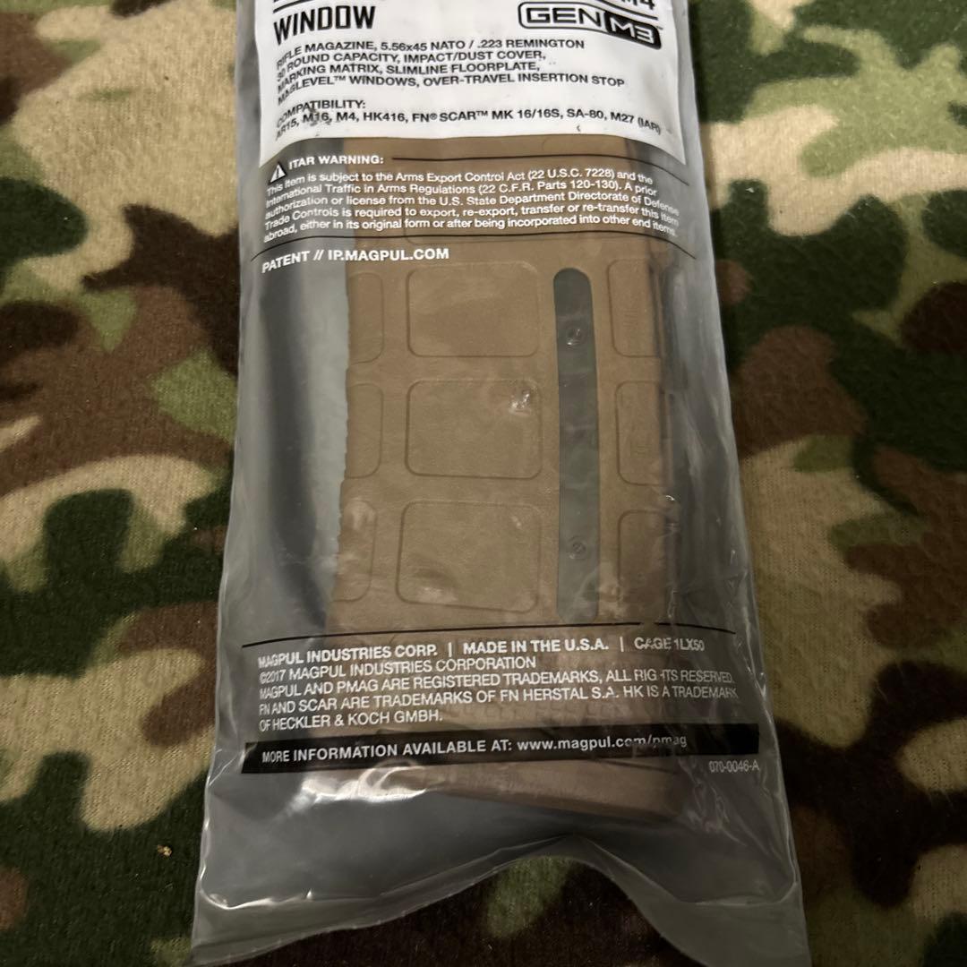 新品　未使用　米軍実物　MAGPUL PMAG 30 窓付き　マグプル　Pマグ