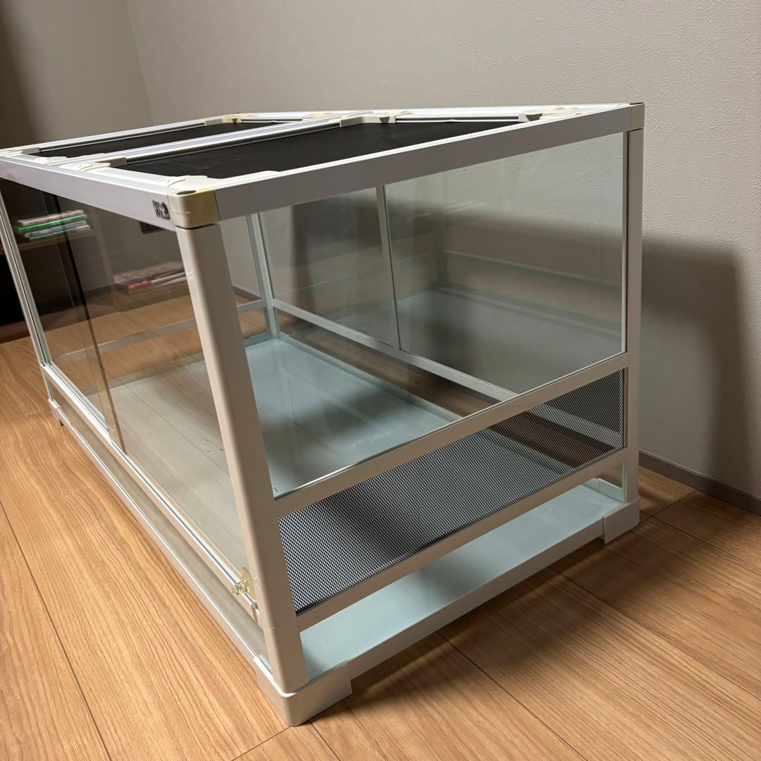 爬虫類ケージ　三晃商会　パンテオン　ホワイト　WH9045 小動物ガラスケージ