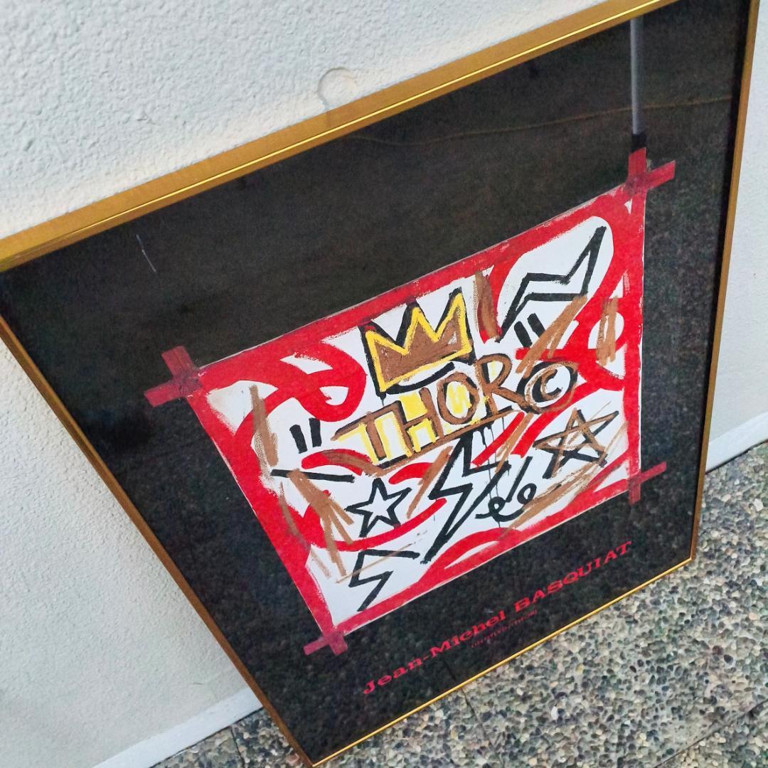 ジャン ミシェル バスキア \"THOR\" 雷神 アートポスター 額縁入り