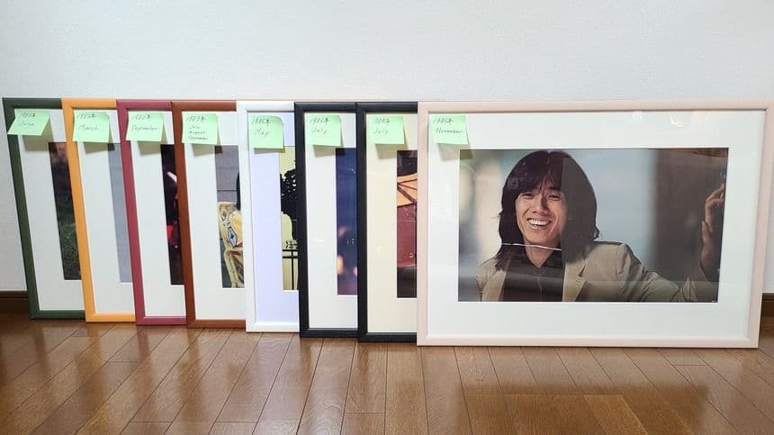 TOSHIBA EMI カレンダー 長渕剛切りぬき額装 額