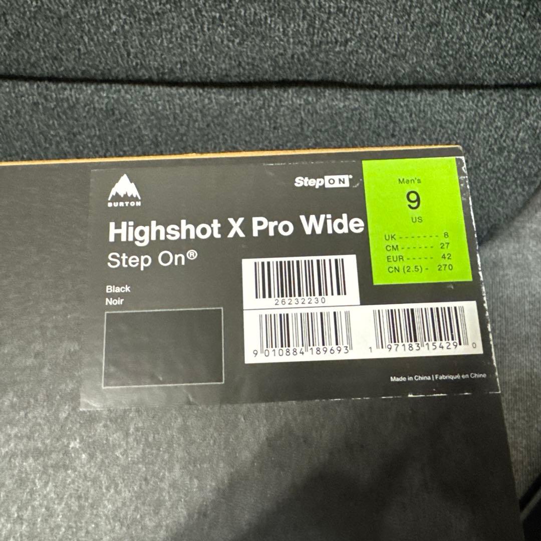 スノーボード Burton Highshot X Pro Wide 27cm
