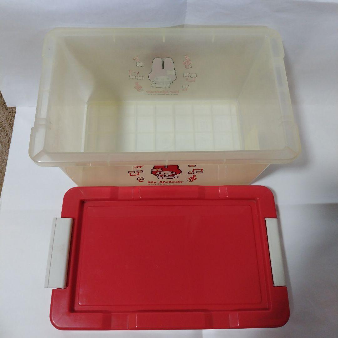【最終値下げ】【激レア】マイメロディ　コンテナボックス　収納　赤メロ　平成レトロ