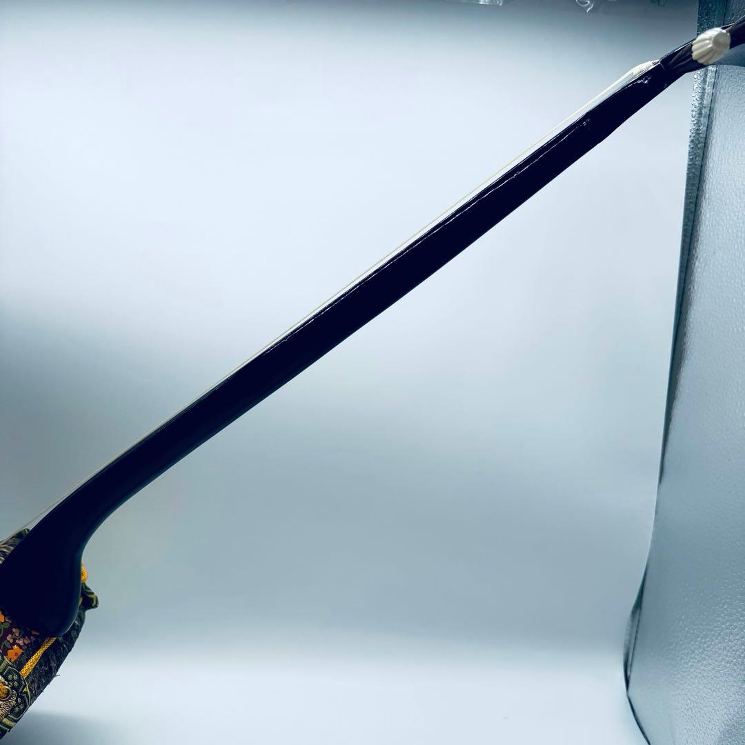 三線 本皮使用 蛇皮張り 沖縄伝統楽器　収納袋・木箱付　現状品　ジャンク