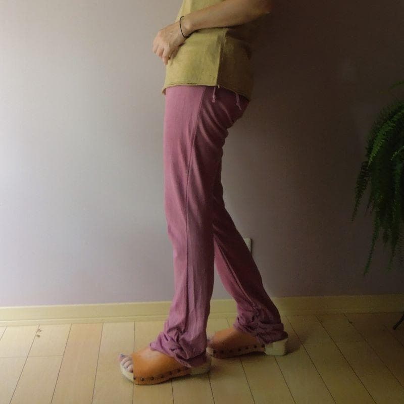 asana ヘンプコットン ヨガパンツ●草木染めパープル