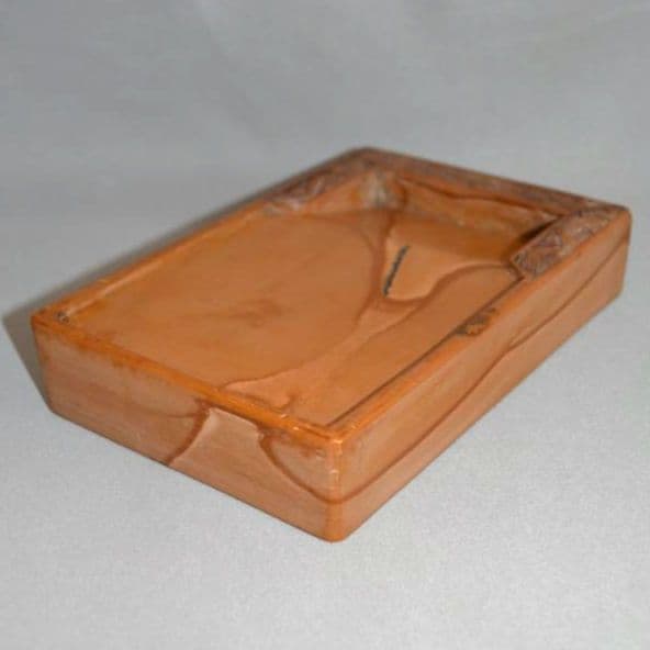 『紅絲石龍紋門字硯』 紅絲硯　双龍紋　高士図　賢人図　黒山石　箱無し