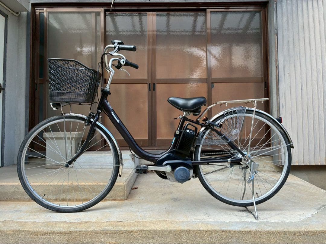 電動自転車　№8437 パナソニック ヒビYX 26インチ　黒　神戸 大阪