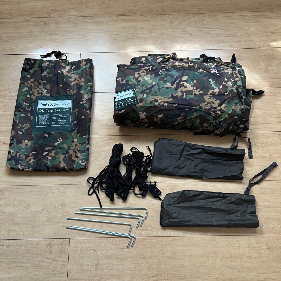 美品　DDハンモック　DDタープ 迷彩タープ4m×4m