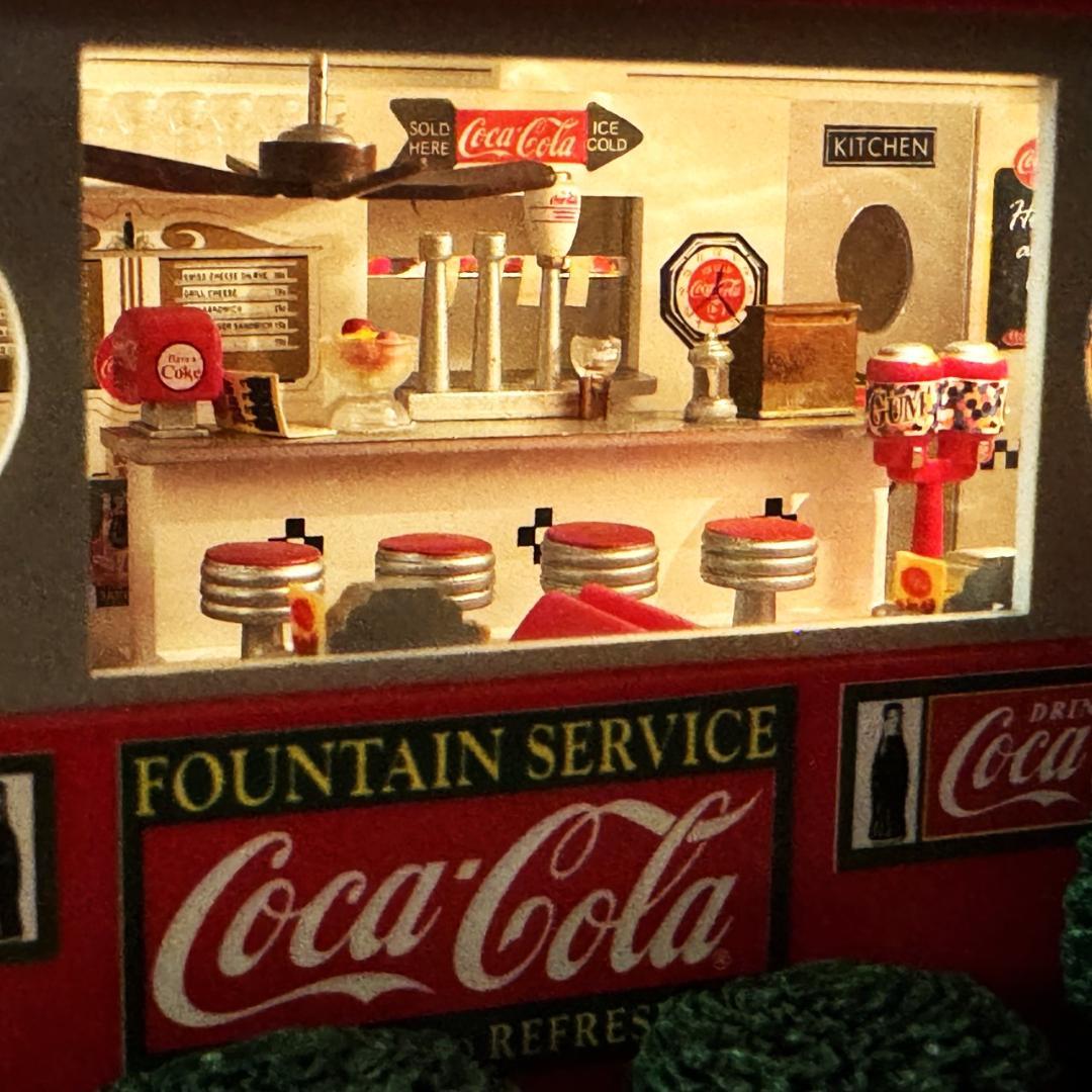 新品未使用 コカコーラ アメリカンダイナー ダンバリーミント ジオラマ クロック