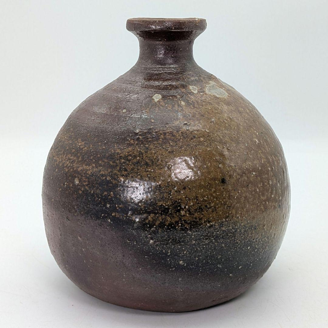 中村眞 造 備前焼 蕪徳利 共箱共布栞 壺 壷 花器 花入 花瓶 フラワーベース