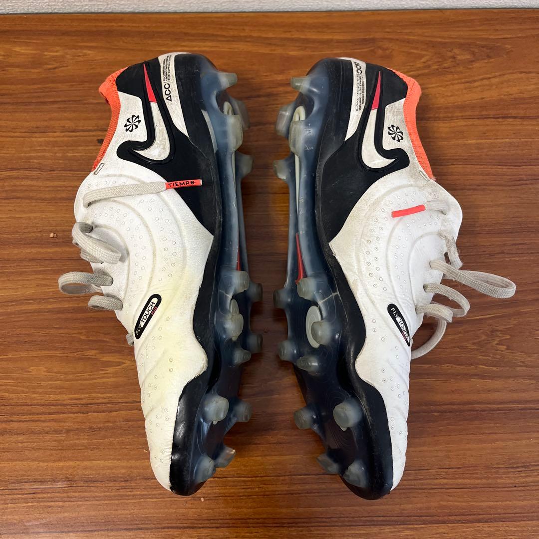 Nike Tiempo ホワイト/オレンジ スパイクシューズ26.5センチ