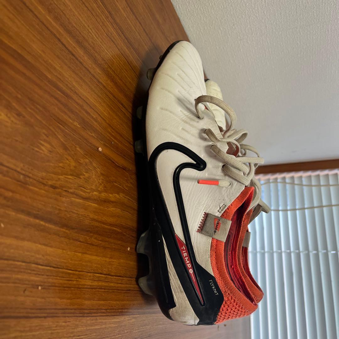 Nike Tiempo ホワイト/オレンジ スパイクシューズ26.5センチ
