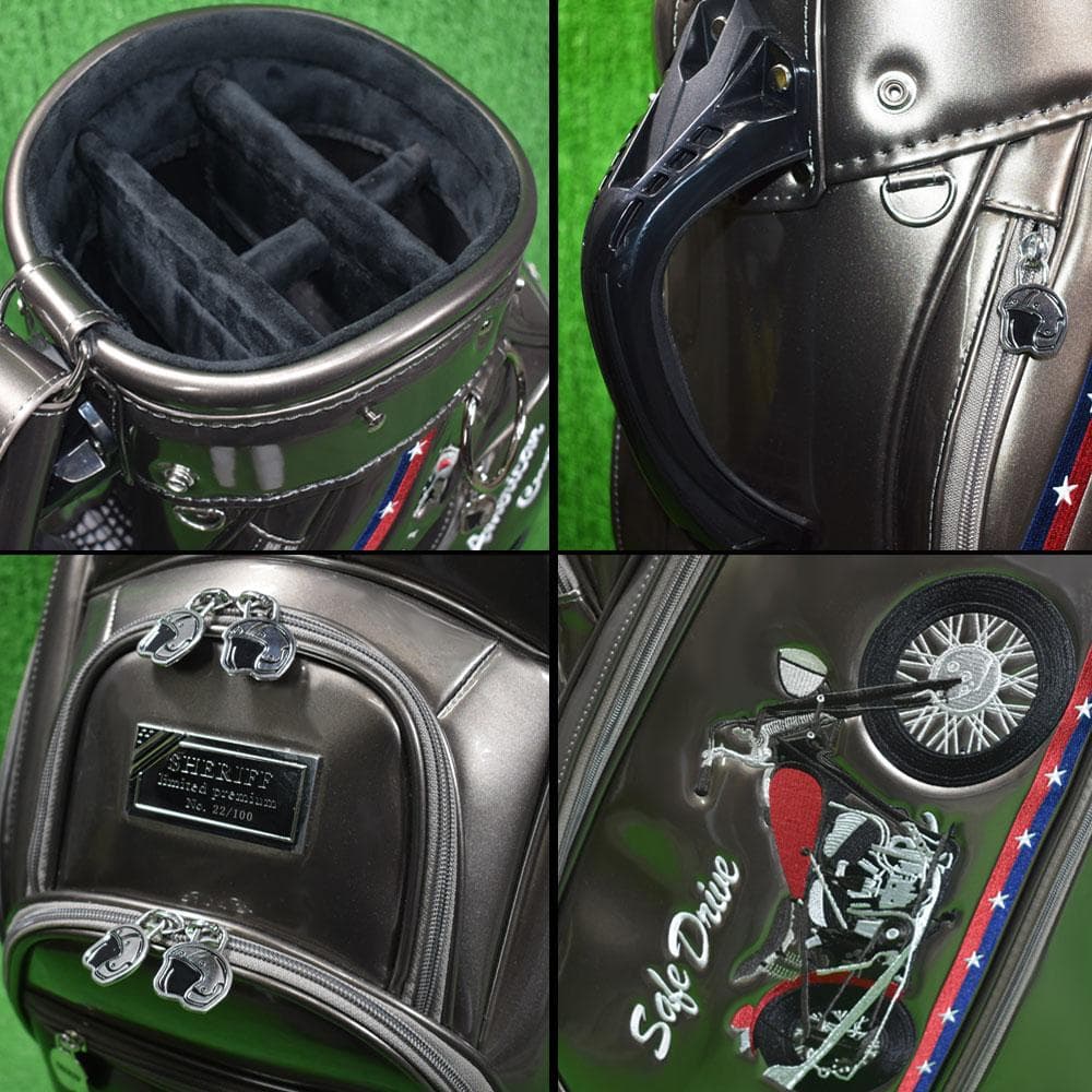 SHERIFF/シェリフ ゴルフ エナメルキャディバッグ【アッシュグレー】展示品