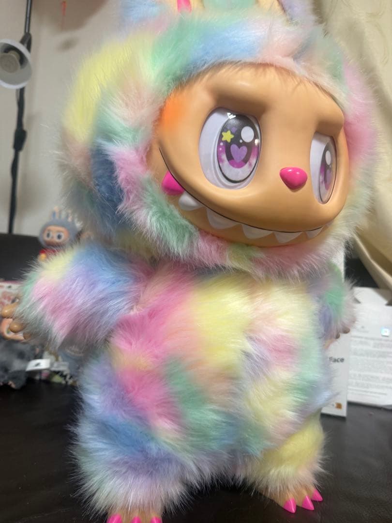 超特大60cmマカロンジモモ 夢色ふわもこ羽付き＆ピンクびれ スペシャルオーダー