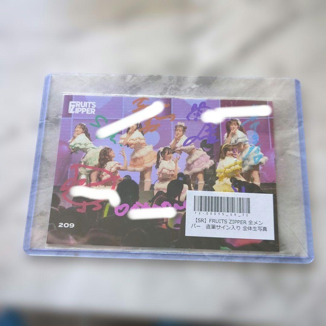 FRUITS ZIPPER 　アイドル　全員サイン入り　生写真　硬質ケース保存