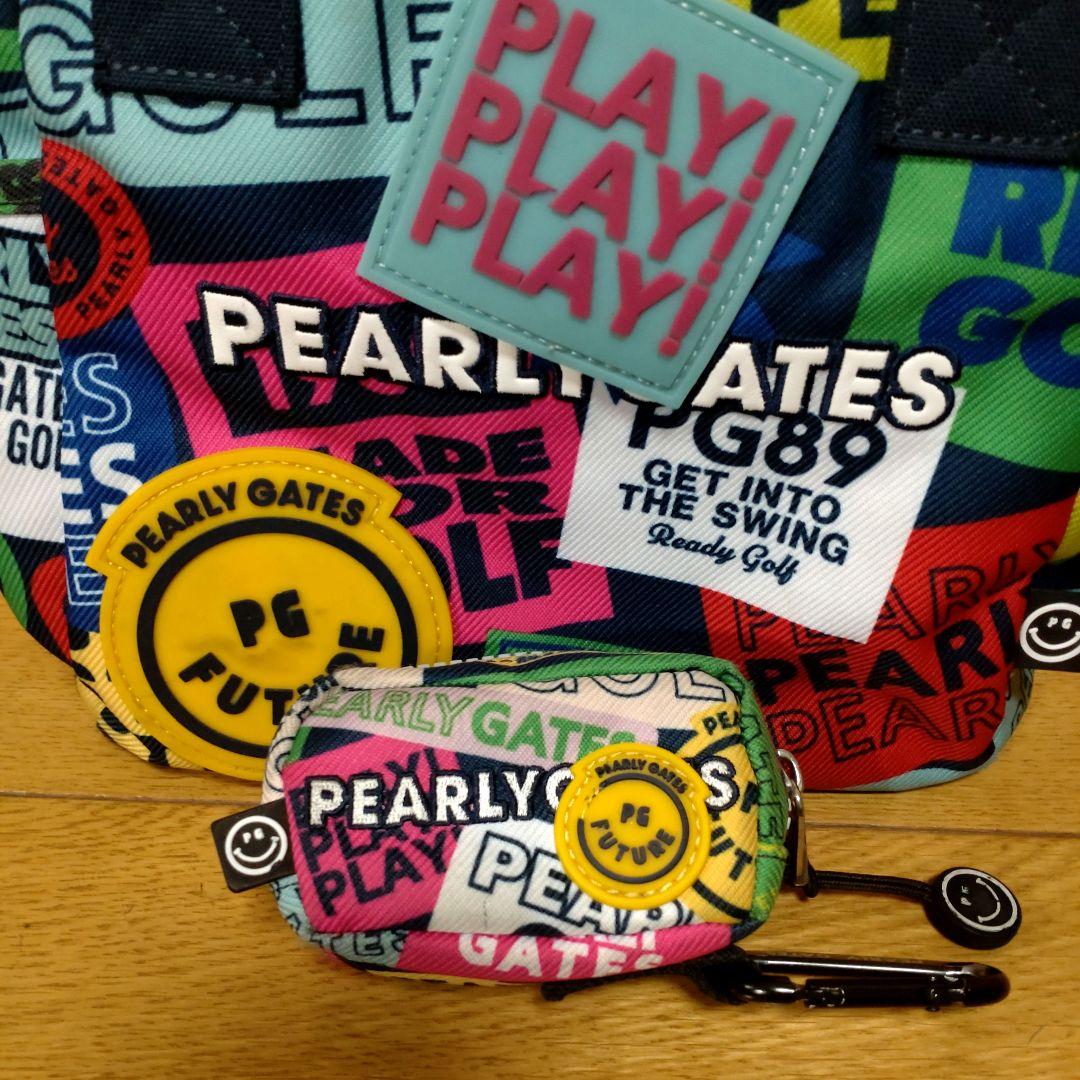 パーリーゲイツ カラフルワッペン キャディバッグ ヘッドカバー バッグ 11点