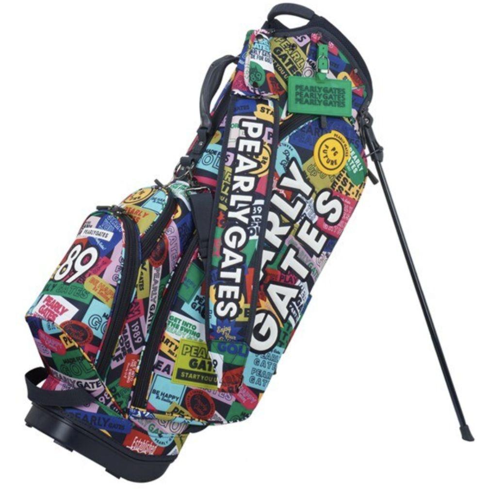 パーリーゲイツ カラフルワッペン キャディバッグ ヘッドカバー バッグ 11点