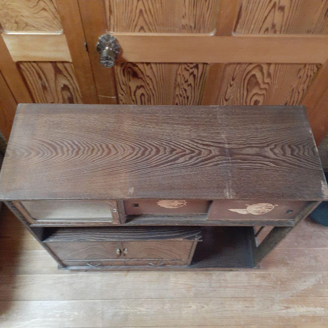 【昭和レトロ】茶棚 茶箪笥 飾り棚 アンティーク 古民家 長期保管品