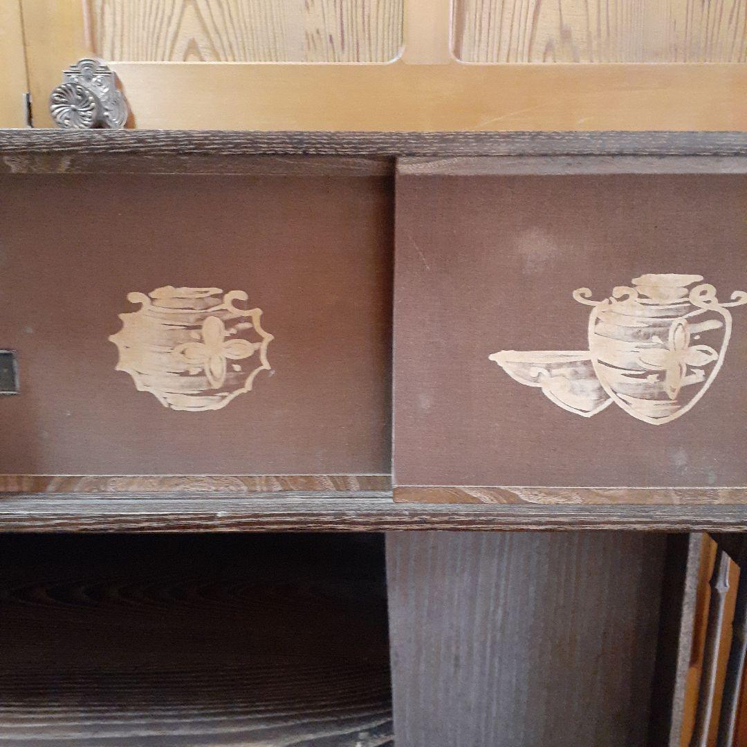 【昭和レトロ】茶棚 茶箪笥 飾り棚 アンティーク 古民家 長期保管品