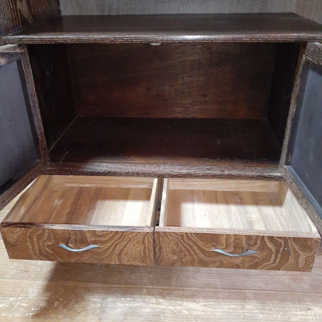 【昭和レトロ】茶棚 茶箪笥 飾り棚 アンティーク 古民家 長期保管品