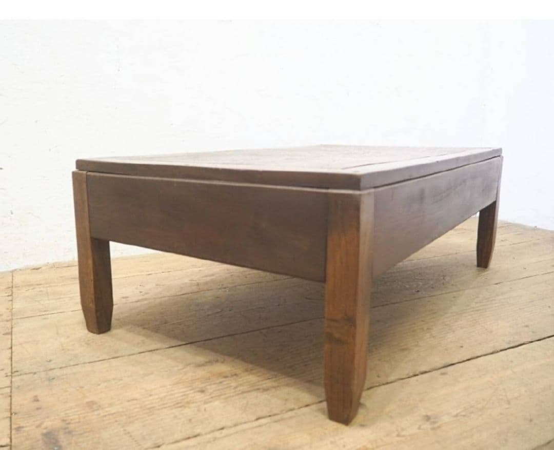 1085 アンティーク　文机　ローテーブル　抽斗　展示台　レトロ　大正ロマン