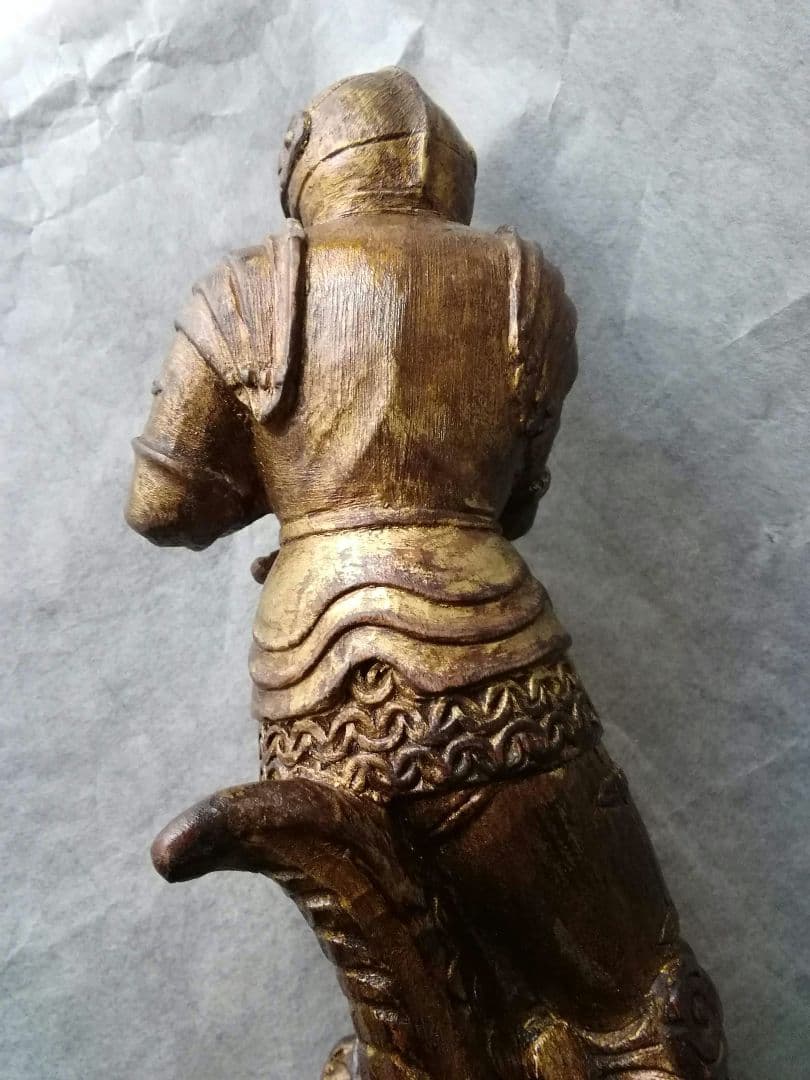 逸品　聖ジョージの竜退治　木彫金彩色聖人像　スペイン　19世紀　キリスト