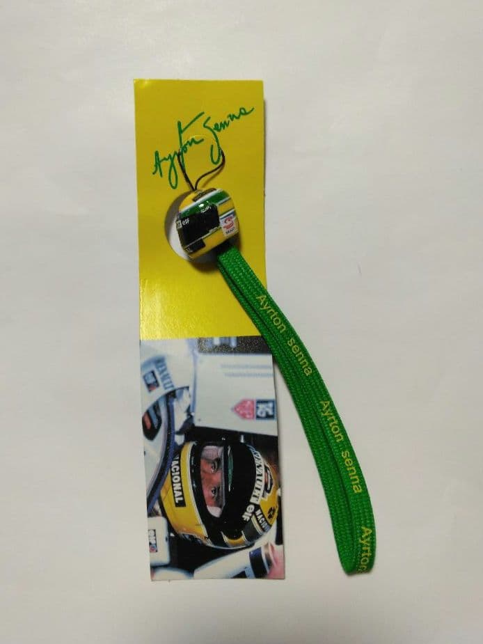 アイルトン・セナ　フィギュア　ヘルメット　ストラップ