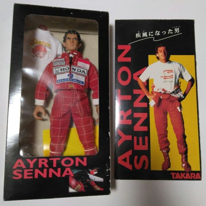アイルトン・セナ　フィギュア　ヘルメット　ストラップ