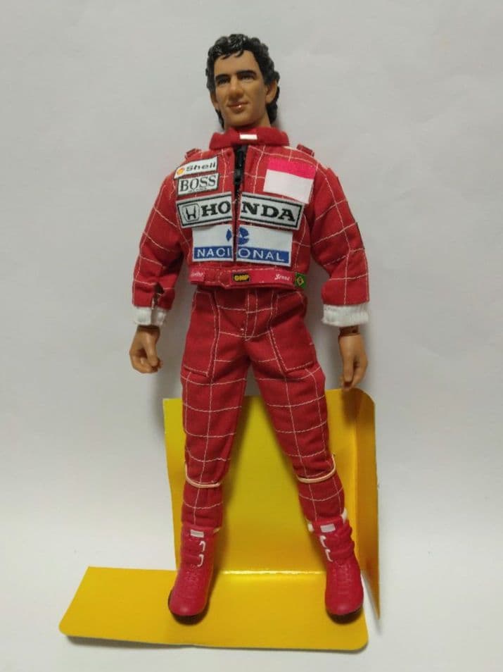 アイルトン・セナ　フィギュア　ヘルメット　ストラップ