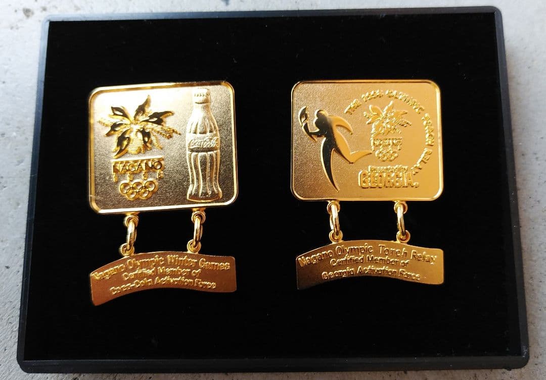 長野オリンピック　聖火リレー　ジョージア（コカコーラ）ピンバッジ