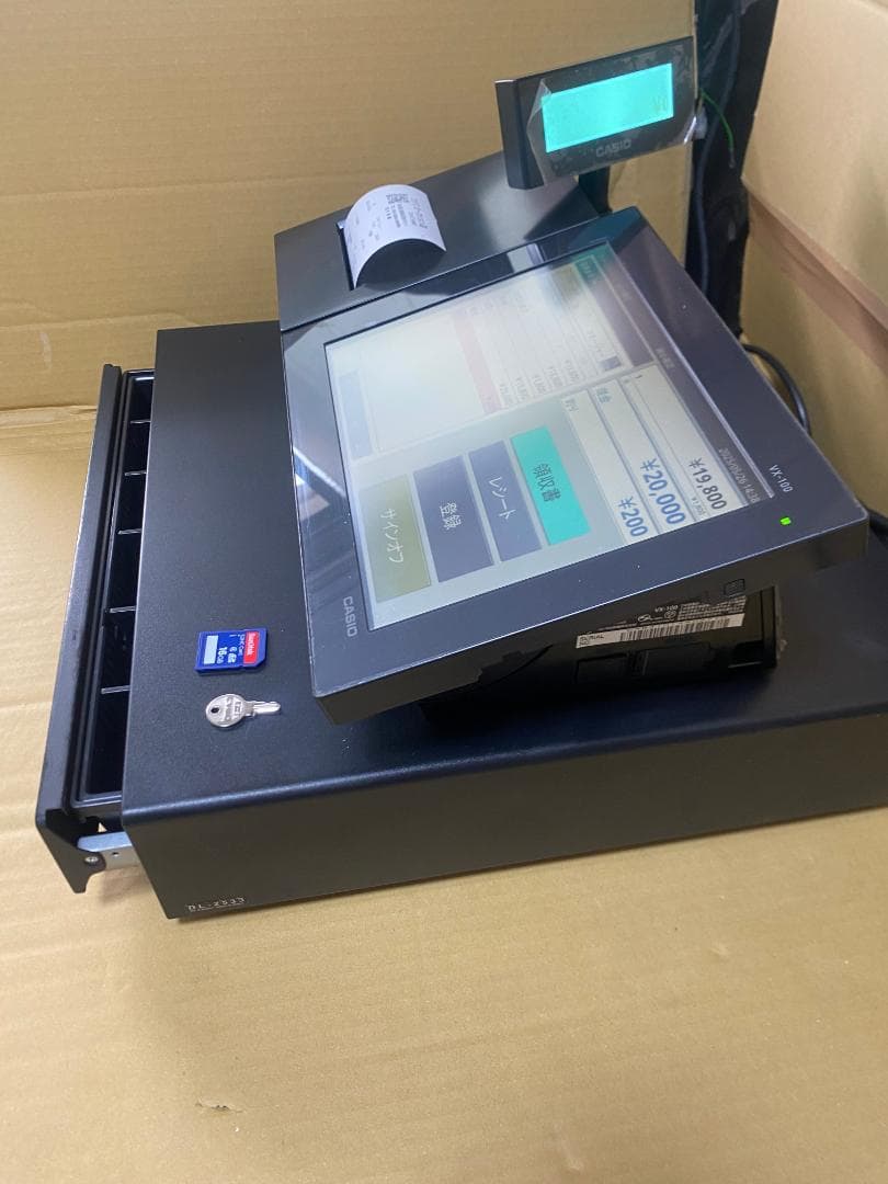 超特価 美品 カシオレジスター VX-100 Ver4.3.1 取説　鍵付