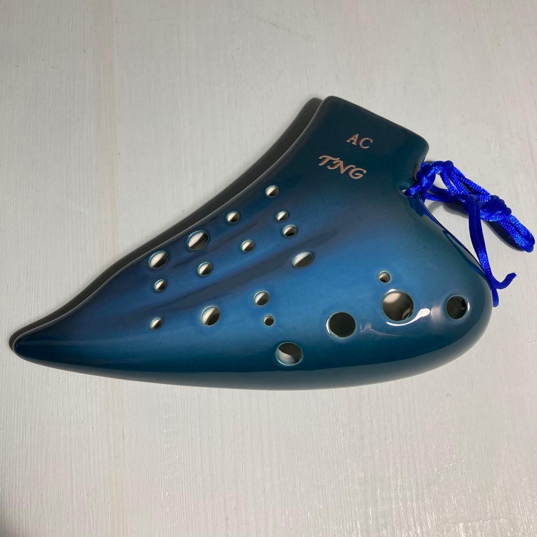 【新品未使用】TNGオカリナ トリプル アルト C管 グラデーションブルー 青