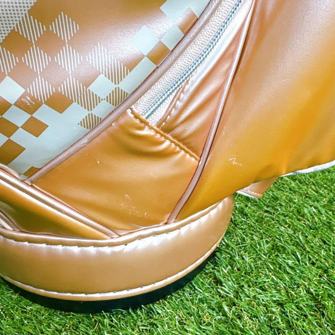 キャディバッグ　8.5型　5部割　adidas アディダス　ピンクゴールドカラー