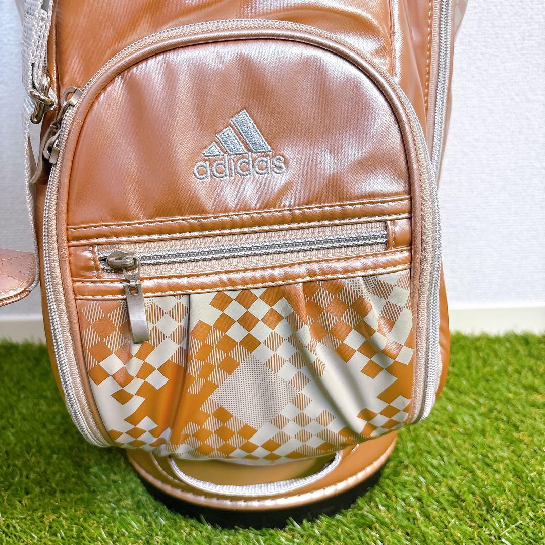 キャディバッグ　8.5型　5部割　adidas アディダス　ピンクゴールドカラー